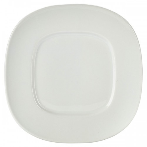 Royal Genware Wide Rim Rounded Square Plate 23cm - Pack of 6
