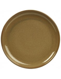 Rustic Brown Coupe Plate 19cm - Quantity 12