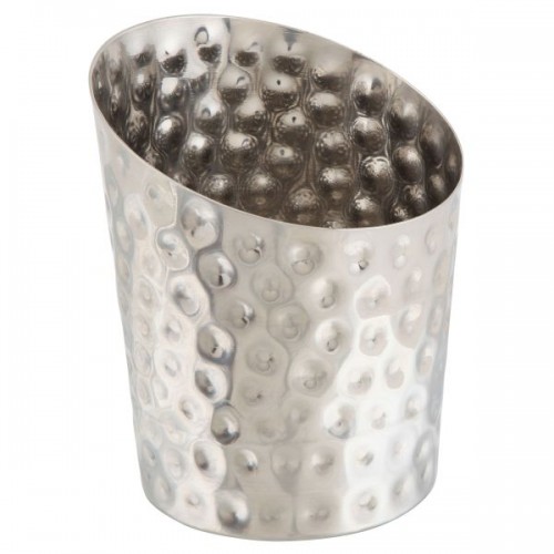 Stainless Steel  Hammered Angled Cone 11.6 x 9.5cm ï¿½