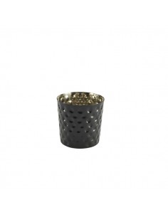 Stainless Steel  Serving Cup Hammered 8.5 x 8.5cm Black