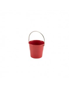 Stainless Steel Miniature Bucket 4.5cm ÃÂ Red