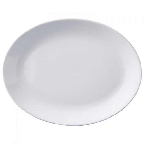 Superwhite Plate Oval 36cm (Pack of 6)
