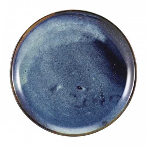 Terra Porcelain Aqua Blue Coupe Plate 24cm - Pack of 6