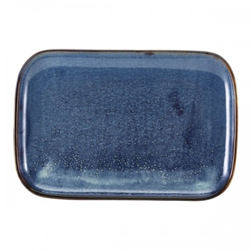 Terra Porcelain Aqua Blue Rectangular Plate 34.5 x 23.5cm - Pack of 6