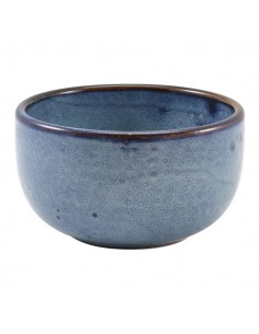 Terra Porcelain Aqua Blue Round Bowl 12.5cm - Pack of 6