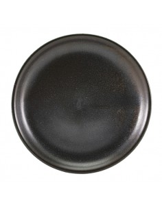 Terra Porcelain Black Coupe Plate 19cm - Pack of 6