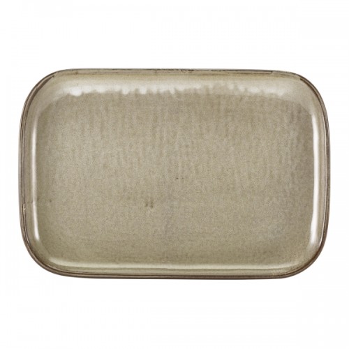 Terra Porcelain Grey Rectangular Plate 34.5 x 23.5cm - Pack of 6