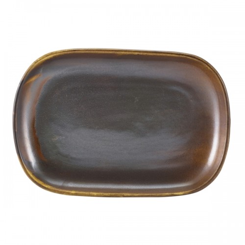 Terra Porcelain Rustic Copper Rectangular Plate 24 x 16.5cm - Pack of 12