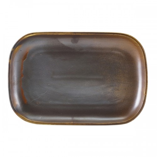 Terra Porcelain Rustic Copper Rectangular Plate 29 x 19.5cm - Pack of 6