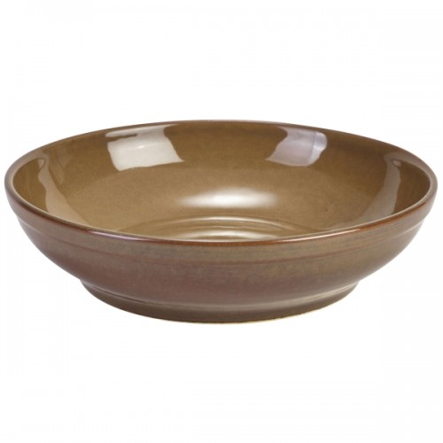 Terra Stoneware Rustic Brown Coupe Bowl 23cm - Pack of 6