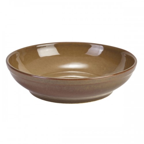 Terra Stoneware Rustic Brown Coupe Bowl 27.5cm - Pack of 6