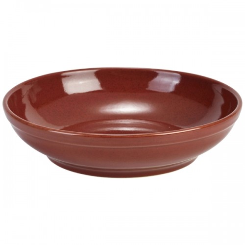 Terra Stoneware Rustic Red Coupe Bowl 23cm - Pack of 6