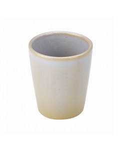 Terra Stoneware Rustic White Conical Cup 10cm - Pack of 12