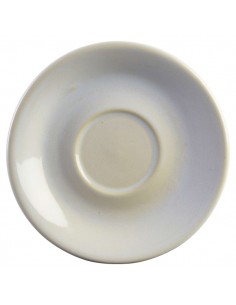 Terra Stoneware Rustic White Saucer 15cm - Pack of 12
