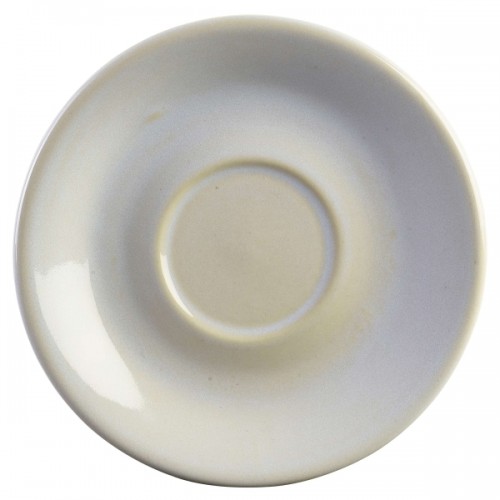 Terra Stoneware Rustic White Saucer 15cm - Pack of 12