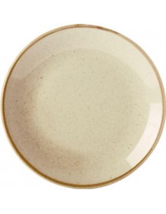 Wheat Coupe Plate 24cm / 9 1/2" - Pack of 6