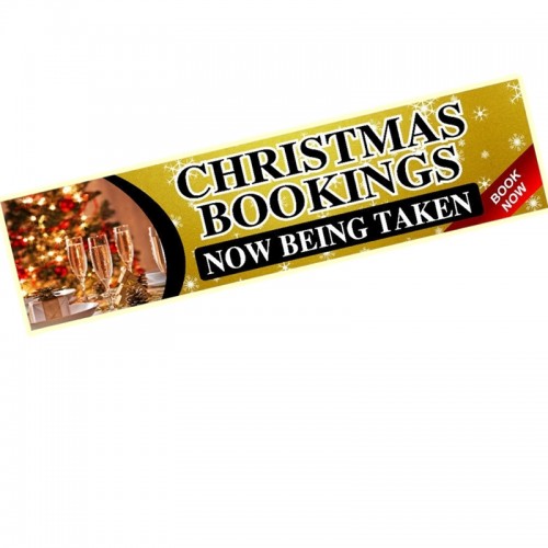 PVC Banners 8 X 2 ft Christmas bookings pub banner xmas party festive function