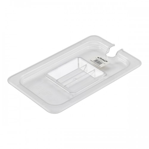 1/4 Polycarbonate GN Notched Lid Clear