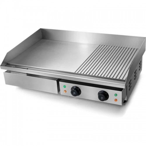 Commercial Half Ribbed Griddle 73cm Electric Hotplate 4.4kw
