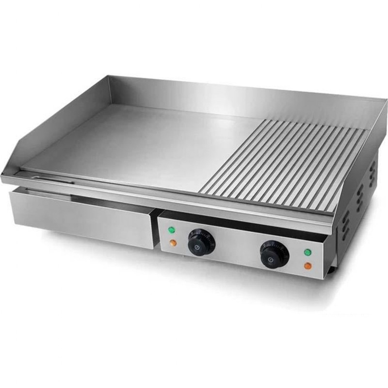 Commercial Half Ribbed Griddle 73cm Electric Hotplate 4.4kw | ST-4...