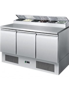 Atosa Ice-A-Cool Open Top Saladette 3 Door with GN Pans