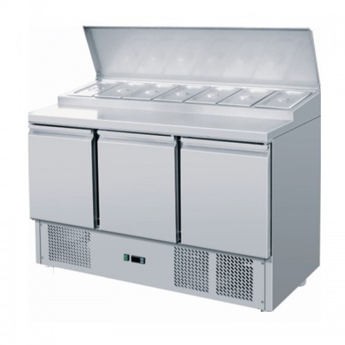 Atosa Ice-A-Cool ICE3869GR PS300 Refrigerated Pizza Salad Prep Counter 7x13 GN Pan Atosa Ice-A-Cool ICE3869GR PS300 Refrigerated Pizza Salad Prep Counter 7x13 GN Pan