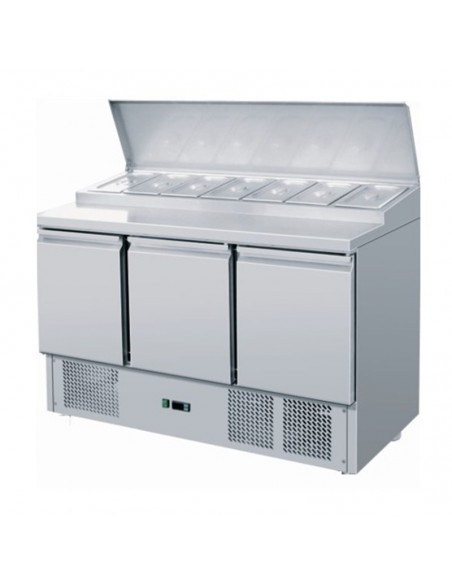 Atosa Ice-A-Cool ICE3869GR PS300 Refrigerated Pizza Salad Prep Counter 7x13 GN Pan Atosa Ice-A-Cool ICE3869GR PS300 Refrigerated Pizza Salad Prep Counter 7x13 GN Pan