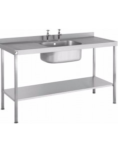 Parry SINK1260SBDD 1200mm Single Bowl Sink With Double Drainer