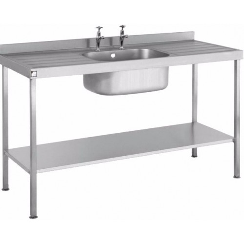 Parry SINK1260SBDD 1200mm Single Bowl Sink With Double Drainer