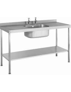 Parry SINK1270SBDD 1200mm Single Bowl Sink With Double Drainer