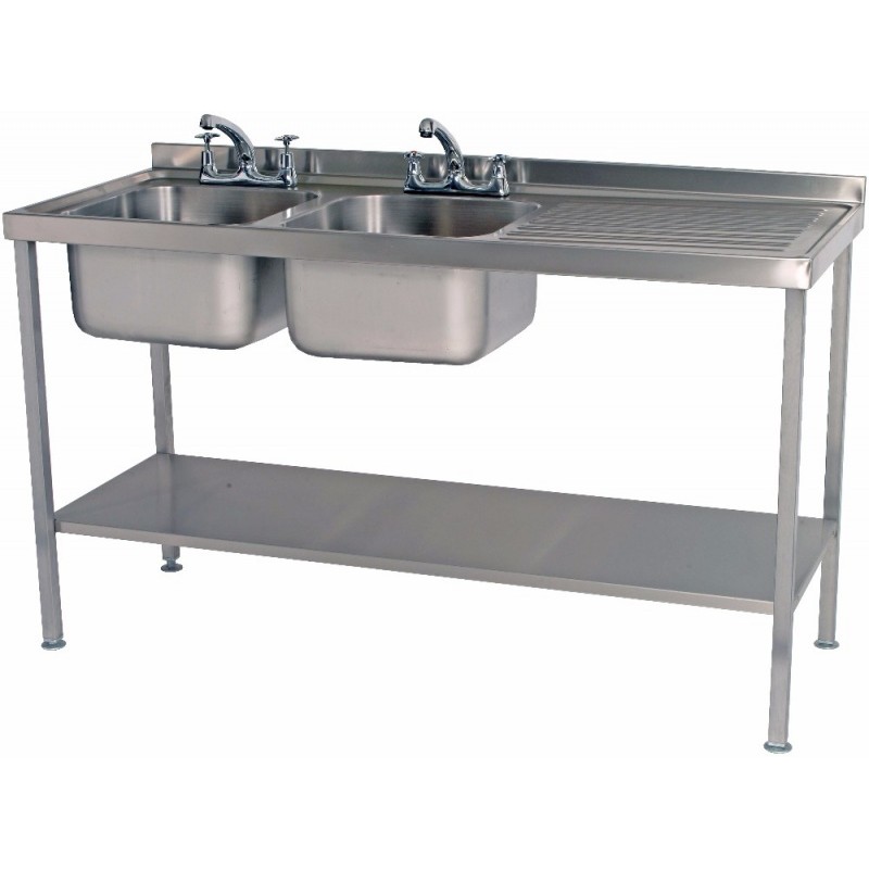 Parry SINKD1560DBR 1500mm Double Bowl Sink With Single Right Draine...