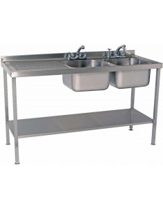 Parry SINKD1870DBL 1800mm Double Bowl Sink With Single Left Drainer