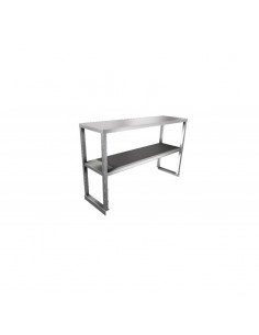 Parry SHELFTT12350 1200mm Heated Double Tier Stainless Steel Chefs Rack