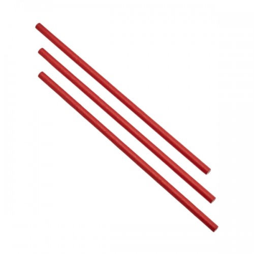 Paper Straws Red 20cm (500pcs)
