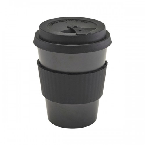 Black Reusable Bamboo Fibre Coffee Cup 35cl/12.25oz