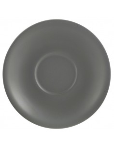 Matt Grey Porcelain Saucer 12cm - Pack of 6