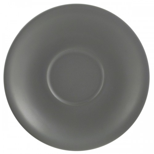 Matt Grey Porcelain Saucer 12cm - Pack of 6
