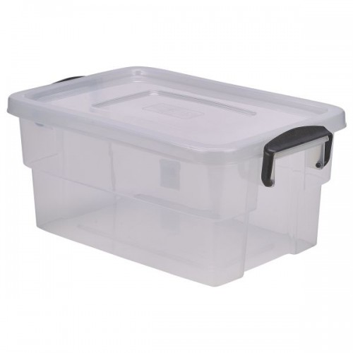 Storage Box 13L W/ Clip Handles - Pack of 4