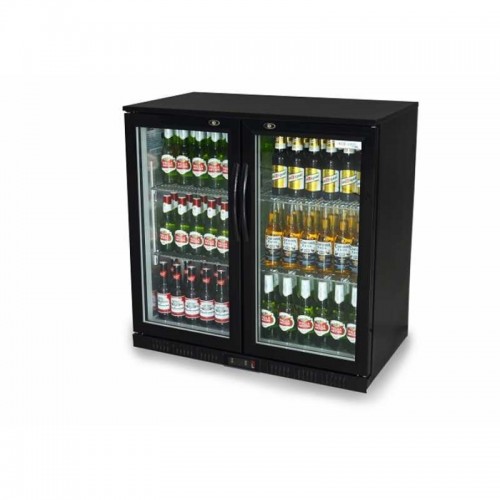 Double Door Bottle Cooler Beer Fridge 900 x 500 x 900 Holds 210 Bottles