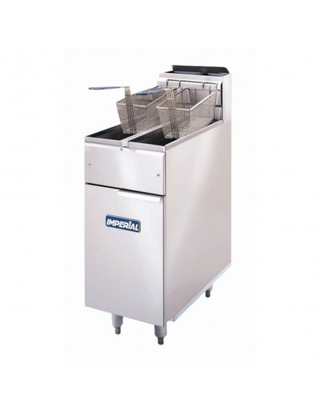 Imperial Twin Tank Twin Basket Natural Gas Fryer IFS-2525
