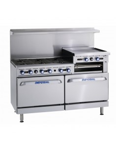 Imperial 6 Burner & Griddle Natural Gas Range IR6RG24-N