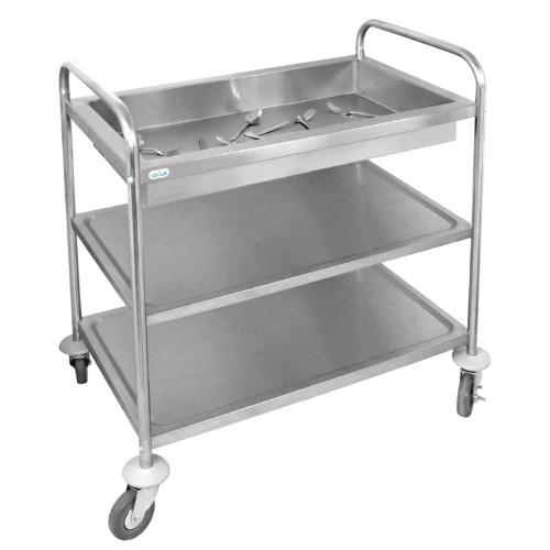 Vogue Deep Tray Clearing Trolley