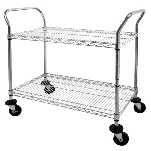 Chrome Wire Trolley Two Tier