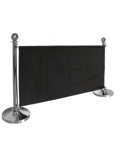 Canvas Barrier Set 1 Black Canvas with 2 Upright Posts