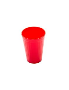 Polycarbonate Tumbler Fluted 7oz Red