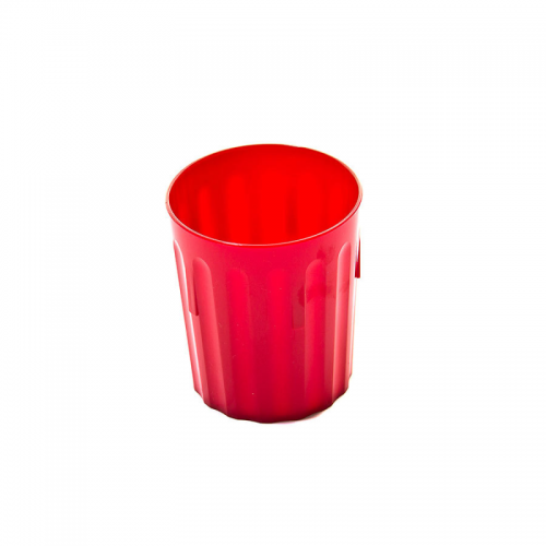 Polycarbonate Tumbler Fluted 8oz Red
