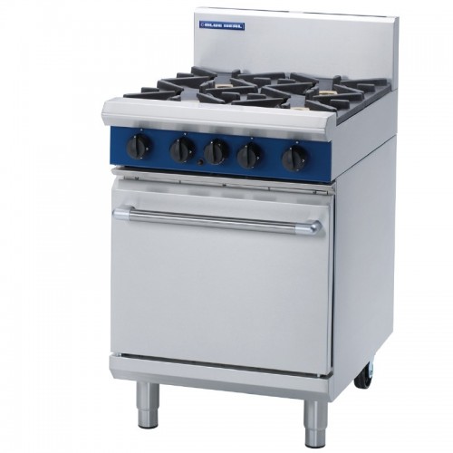 Blue Seal Evolution G504D-P 4 Burner Propane Gas Static Oven Range - G020-P