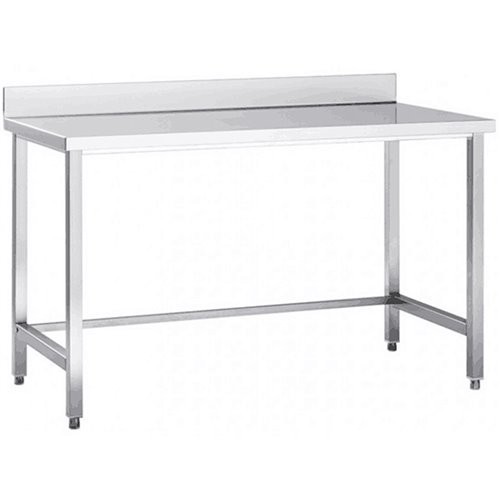 Stainless Steel Tables With Upstands No Undershelf