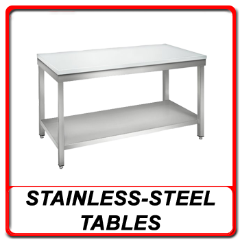 Next Day Catering Tables and Sinks - Stainless-Steel Tables